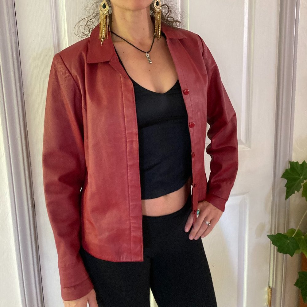 Bagatelle red leather jacket